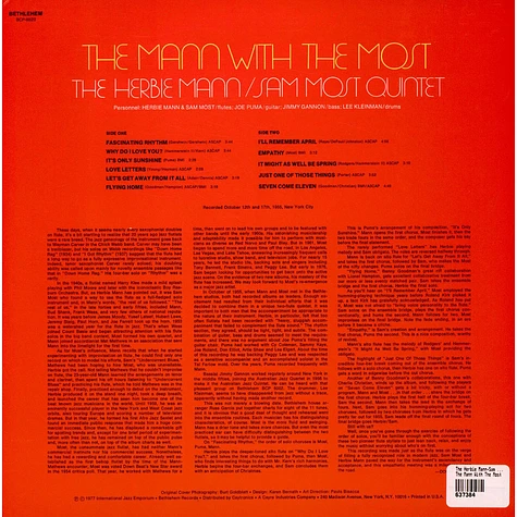 The Herbie Mann-Sam Most Quintet - The Mann With The Most