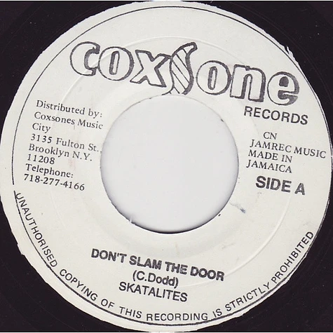 The Skatalites / Bob Marley & The Wailers - Don't Slam The Door / Put It On