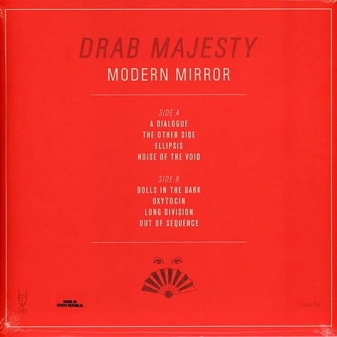 Drab Majesty - Modern Mirror Clear Red & Black Splatter Vinyl Edition