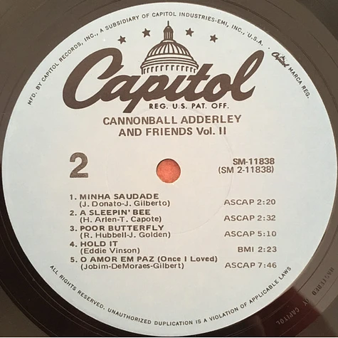 Cannonball Adderley - Cannonball Adderley And Friends Vol. II