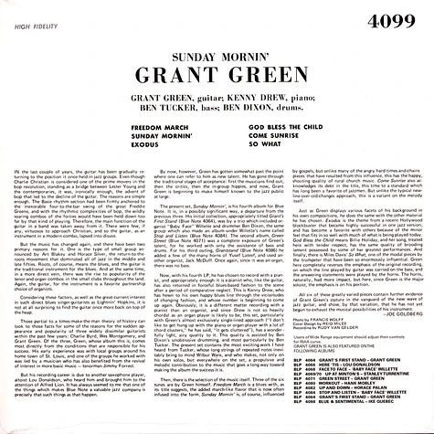 Grant Green - Sunday Mornin'