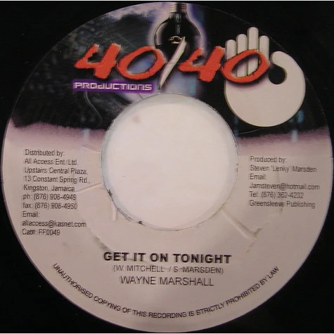 Wayne Marshall - Get It On Tonight