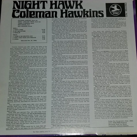 Coleman Hawkins - Night Hawk