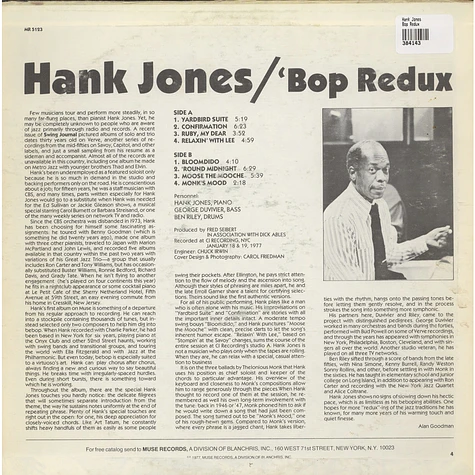 Hank Jones - 'Bop Redux