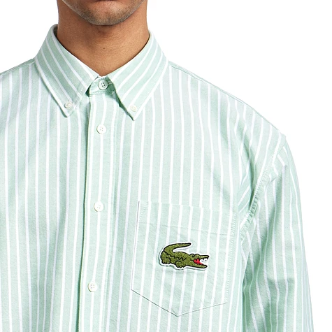 Lacoste - Relaxed Fit Striped Oxford Shirt