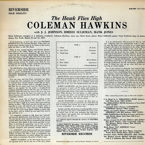 Coleman Hawkins - The Hawk Flies High