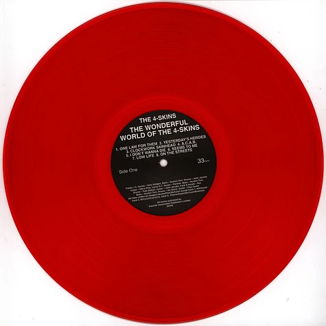 4-Skins - Wonderful World / The Best Of The 4-Skins Blood Red Transparent Vinyl Edition