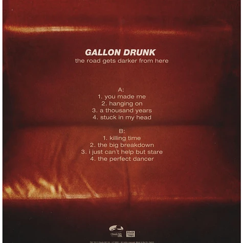 Gallon Drunk - The Road Gets Darker From Here