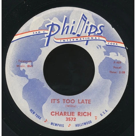 Charlie Rich - Just A Little Bit Sweet / It's Too Late