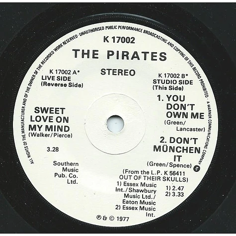 The Pirates - Sweet Love On My Mind