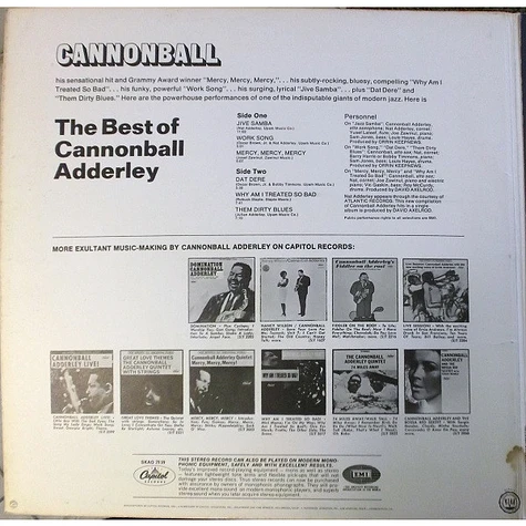 The Cannonball Adderley Quintet - The Best Of Cannonball Adderley