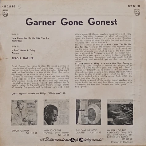 Erroll Garner - Garner Gone Gonest