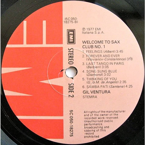 Gil Ventura - Welcome To Saxclub No. 1