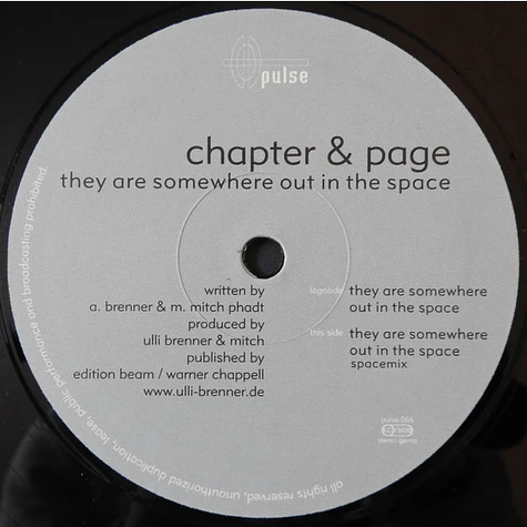 Chapter & Page - They Are Somewhere Out In The Space