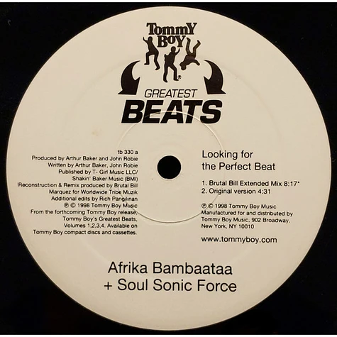 Afrika Bambaataa & Soulsonic Force - Looking For The Perfect Beat