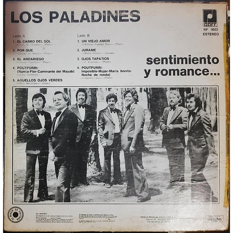 Los Paladines - Sentimiento Y Romance...