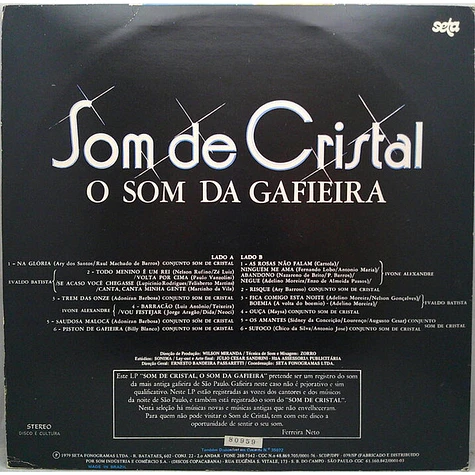 Conjunto Som De Cristal - O Som Da Gafieira