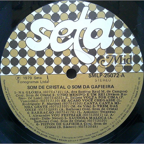 Conjunto Som De Cristal - O Som Da Gafieira