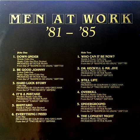 Men At Work - '81 - '85