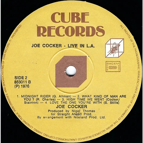 Joe Cocker - Live In L.A.