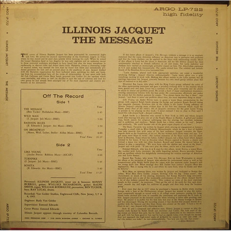 Illinois Jacquet - The Message