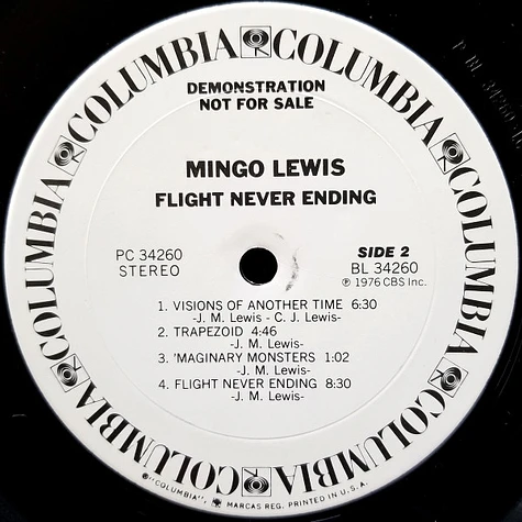 Mingo Lewis - Flight Never Ending