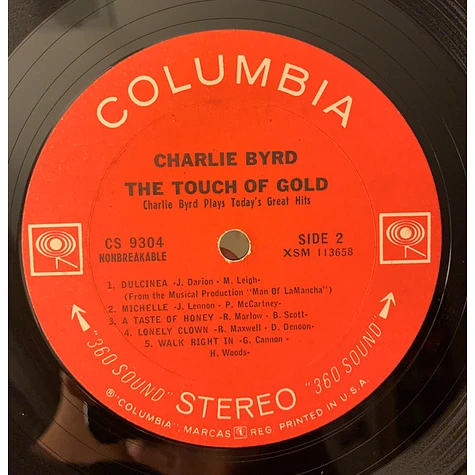 Charlie Byrd - The Touch Of Gold (Charlie Byrd Plays Today’s Great Hits)