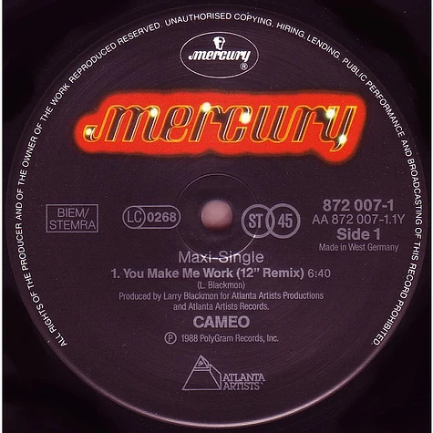 Cameo - You Make Me Work