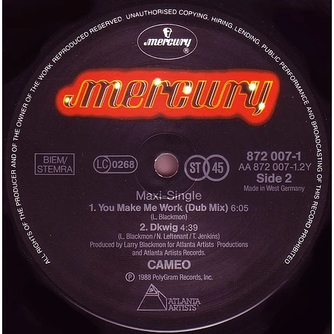 Cameo - You Make Me Work