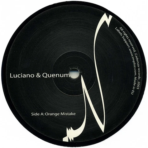 Luciano & Quenum - Orange Mistake / Funky Dandy