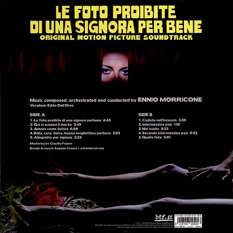 Ennio Morricone - OST Le Foto Proibite Di Una Signora Per Bene Clear Pink Vinyl Edition