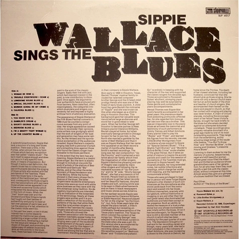 Sippie Wallace - Sings The Blues