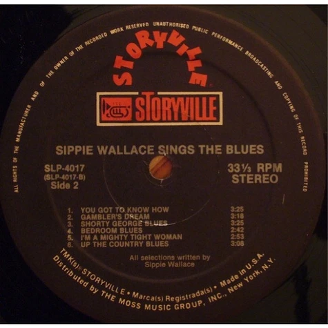 Sippie Wallace - Sings The Blues