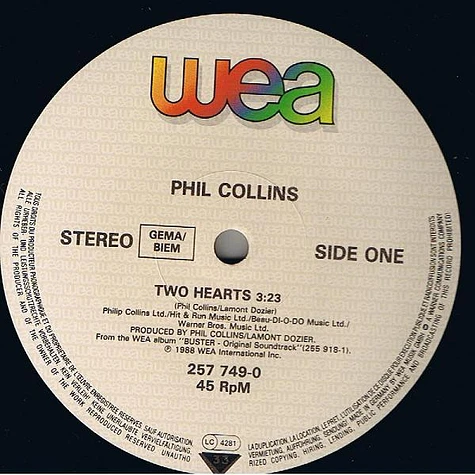 Phil Collins - Two Hearts