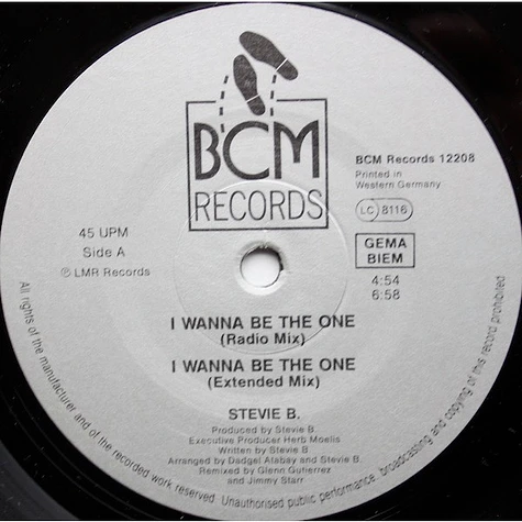 Stevie B - I Wanna Be The One