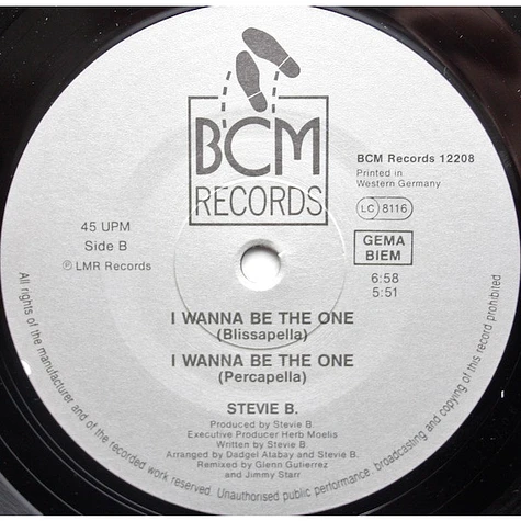 Stevie B - I Wanna Be The One