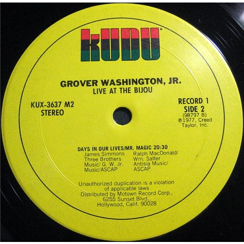 Grover Washington, Jr. - Live At The Bijou