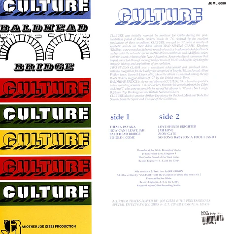 Culture - Baldhead Bridge (with Slightly Damaged Cover)