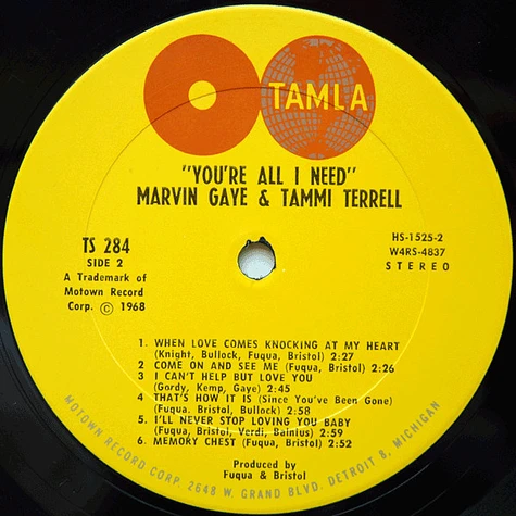 Marvin Gaye / Tammi Terrell - You're All I Need