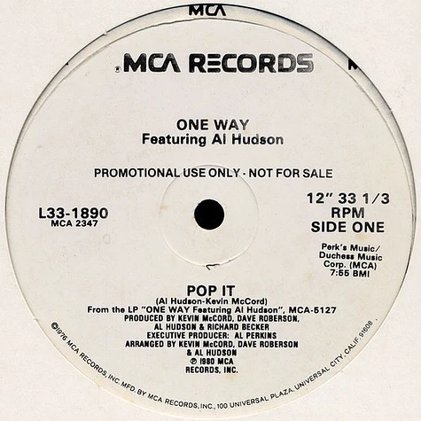 One Way featuring Al Hudson - Pop It / I'm In Love With Lovin' You