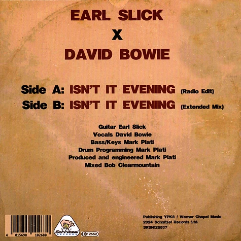 Earl Slick / David Bowie - Isn't It Evening (Limited Turquoise Blue)