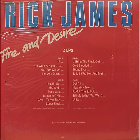 Rick James - Fire And Desire