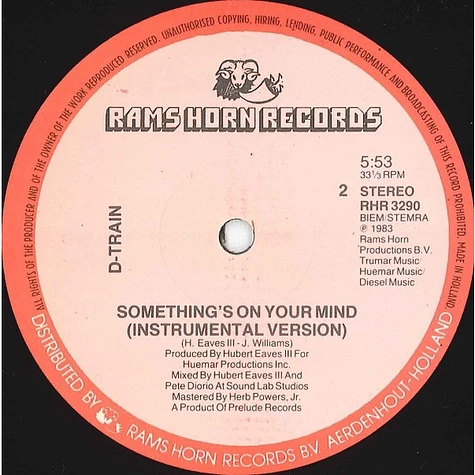 D-Train - Something's On Your Mind