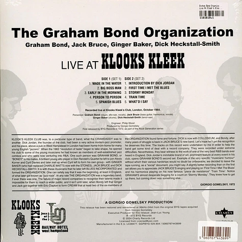 Graham Bond Organisation - Live At Klook's Kleek, London, 1964