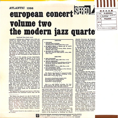 The Modern Jazz Quartet - European Concert: Volume Two