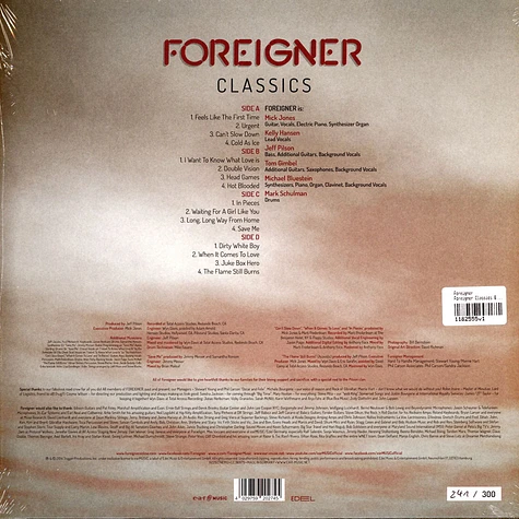 Foreigner - Foreigner Classics Black Friday Record Store Day 2024 Edition