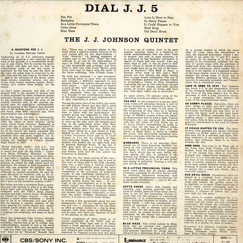 The J.J. Johnson Quintet - Dial J.J. 5