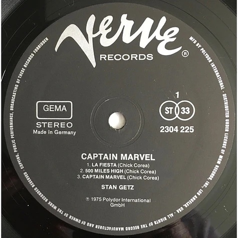 Stan Getz - Captain Marvel