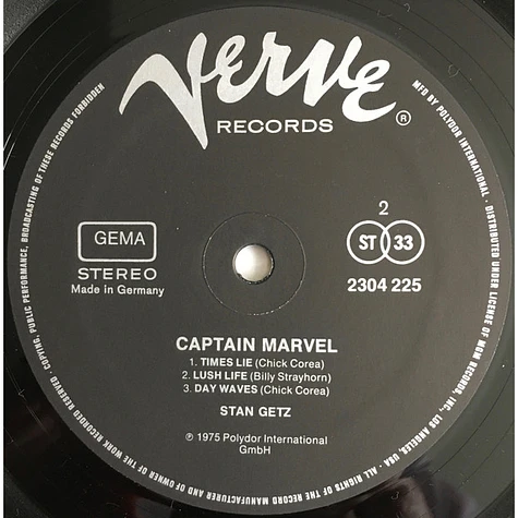 Stan Getz - Captain Marvel