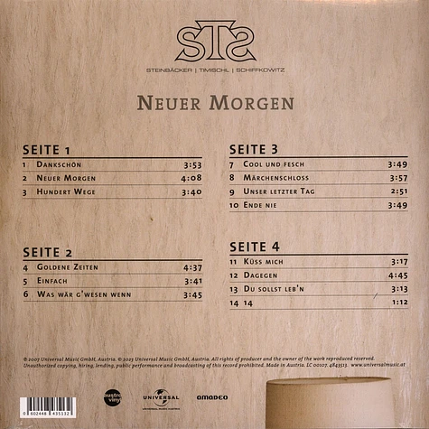 S.T.S. - Neuer Morgen Colored Vinyl Edition